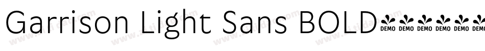 Garrison Light Sans BOLD字体转换